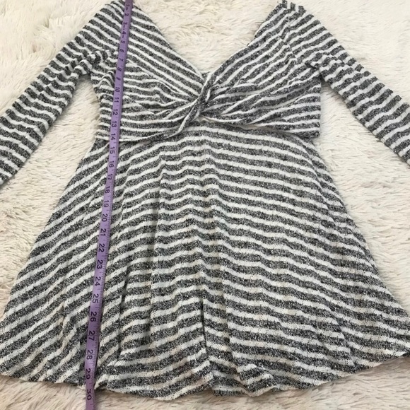 Free People Striped Knit V-neck Dress - Picture 7 of 7